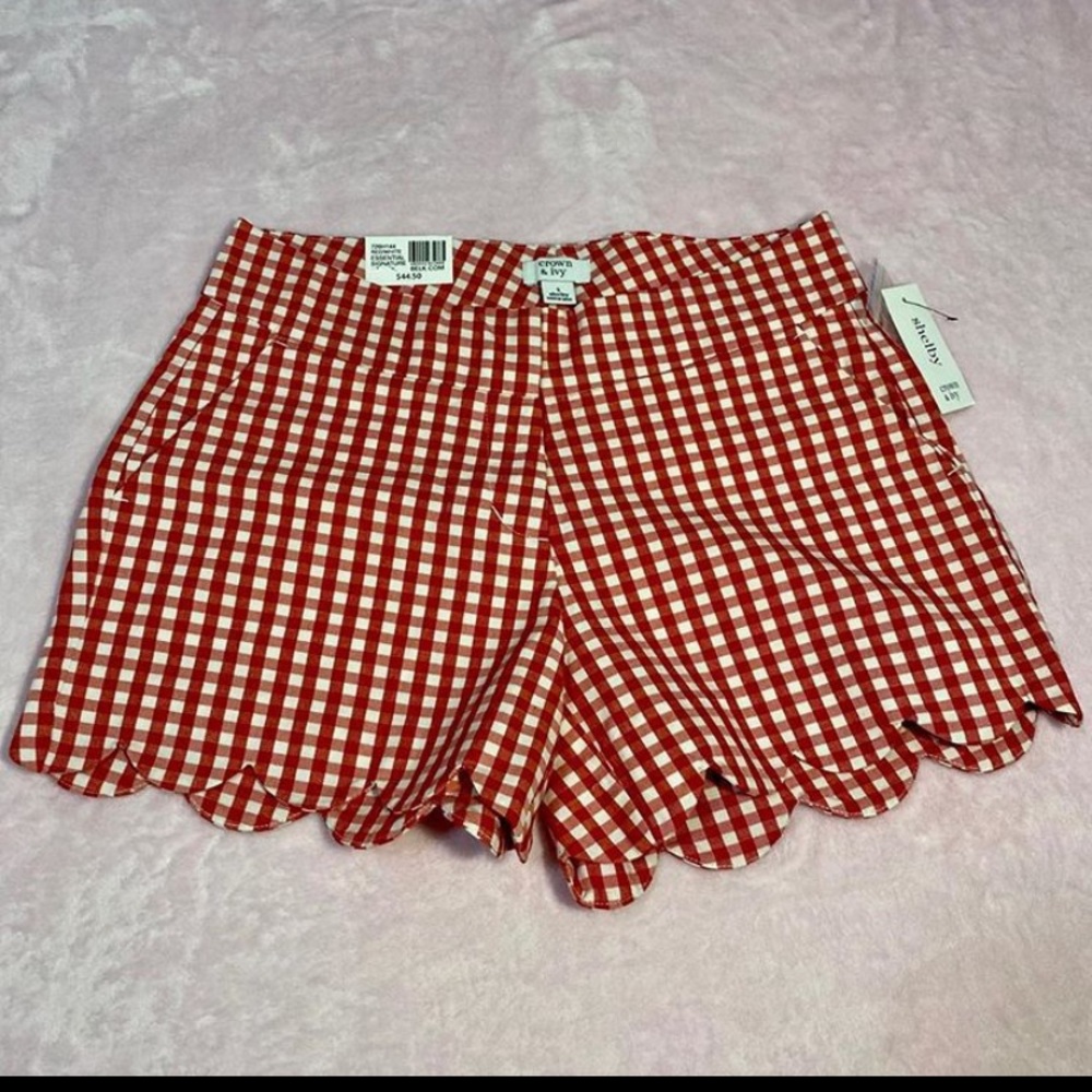 Crown and Ivy gingham shorts NWT